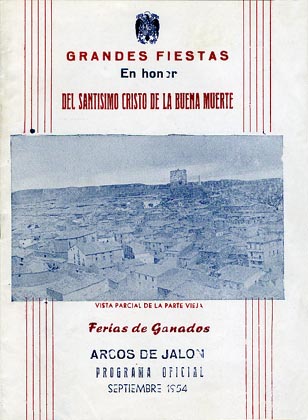 Fiestas patronales en honor al Cristo de la Buena Muerte 1954 Arcos de Jalón